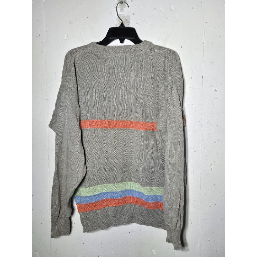 Vintage Mens Golf Sweater Large Sport Retro Grandpa Knit Outdoor Embroidered - Picture 2 of 8